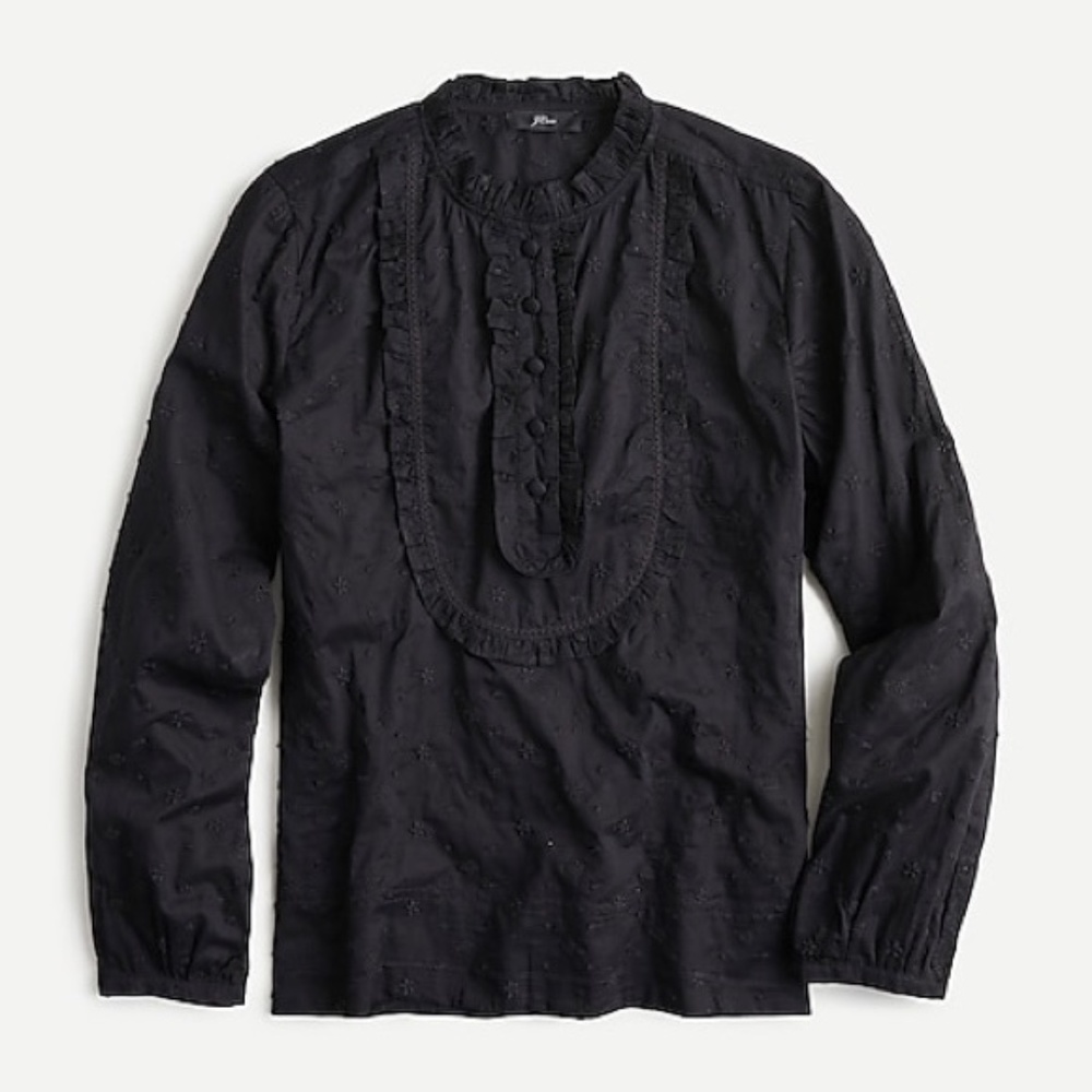 J. Crew Long Sleeve Ruffle Shirt